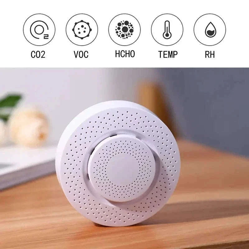Tuya Zigbee/WiFi Air Quality Sensor for Smarter Home Monitoring-Zigbee Version 5in1 / China Mainland