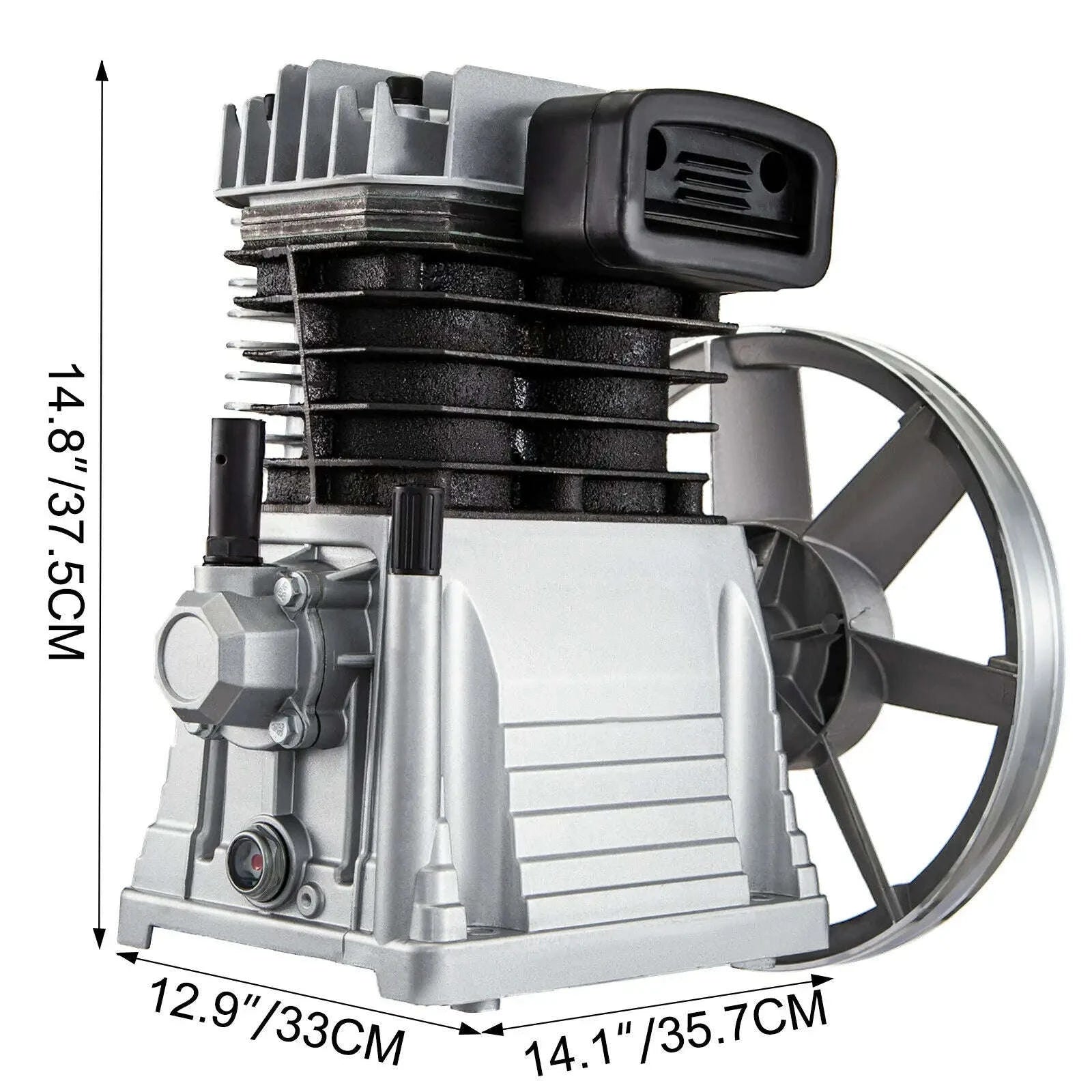 Twin Cylinder Single Stage Air Compressor Head 2.2KW 375L/min 11 Bar-Poland