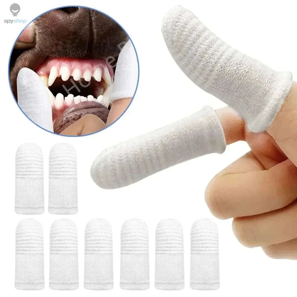 Two-Finger Pet Dental Cleaning Wipes for Cats and Dogs-Finger Cots / 12pcs