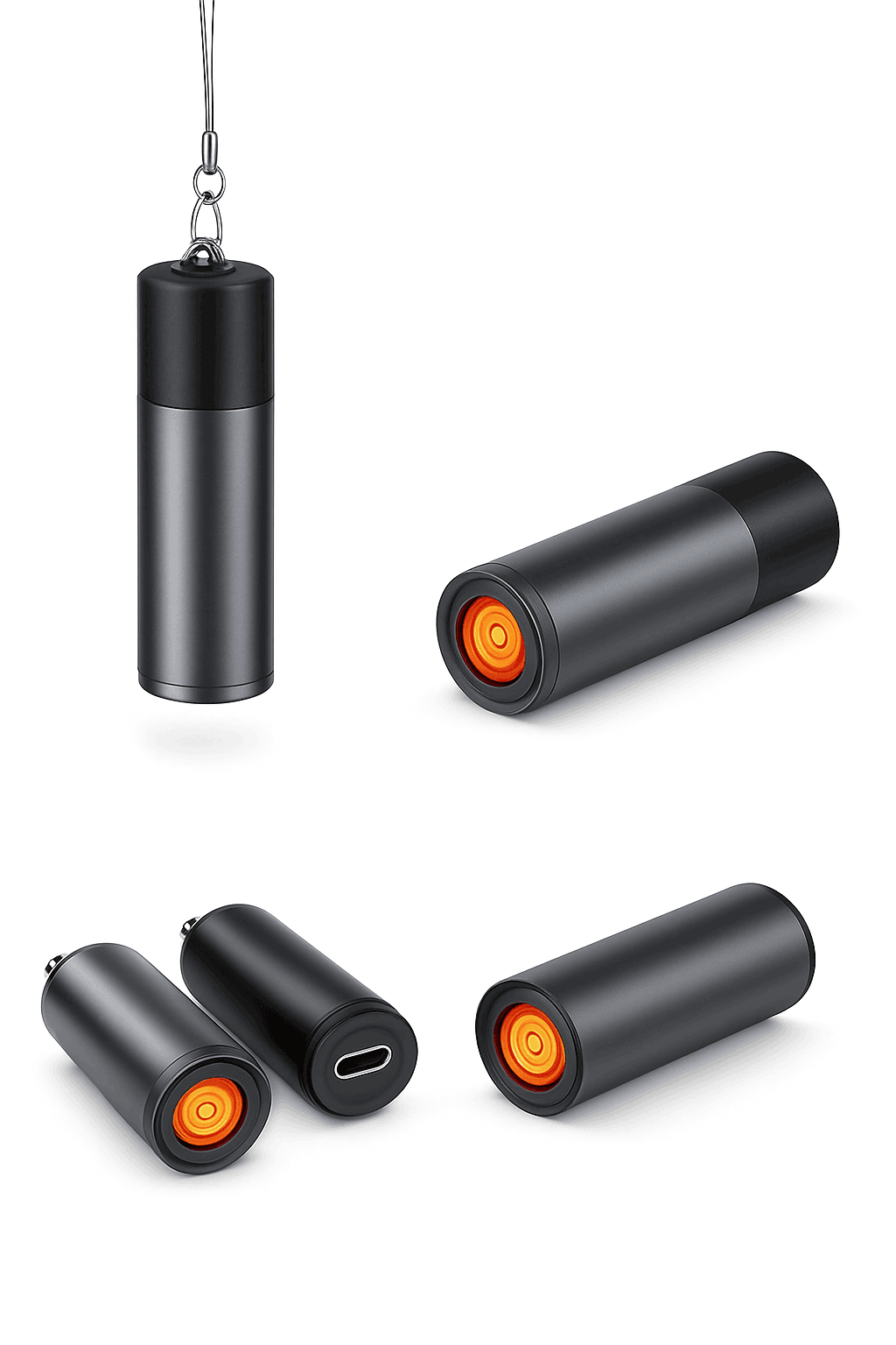 Type-C Mobile Cigarette Lighter with Flameless Coil-black