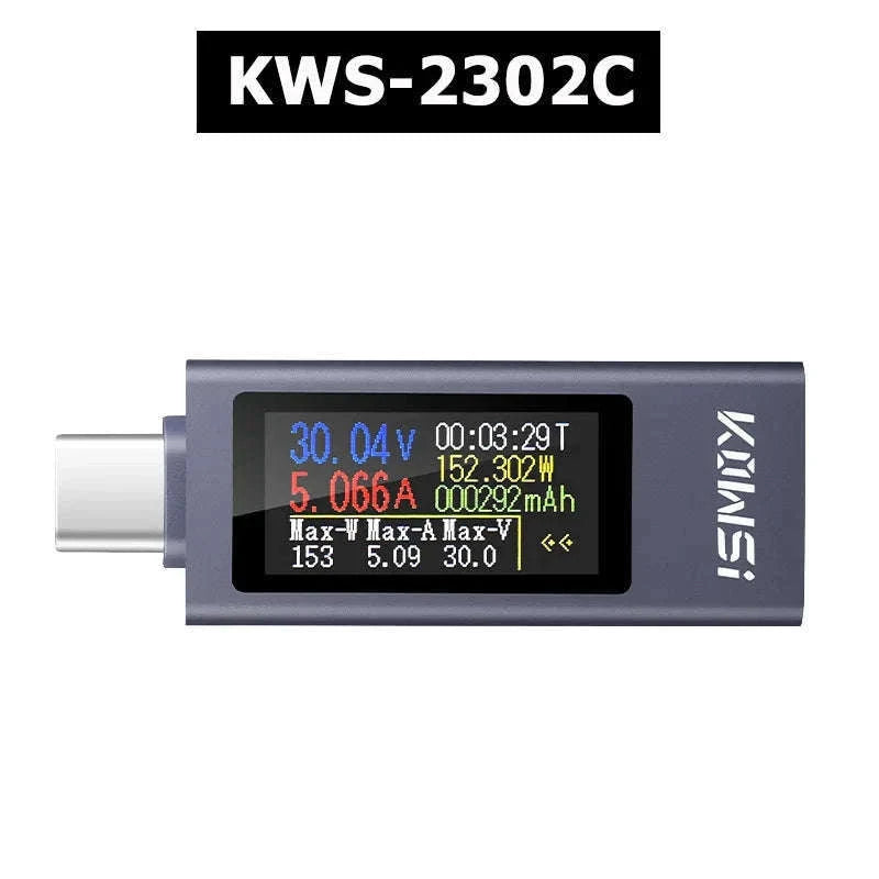 Type‑C Multi‑Function Digital Display Power Meter-KWS-2302C