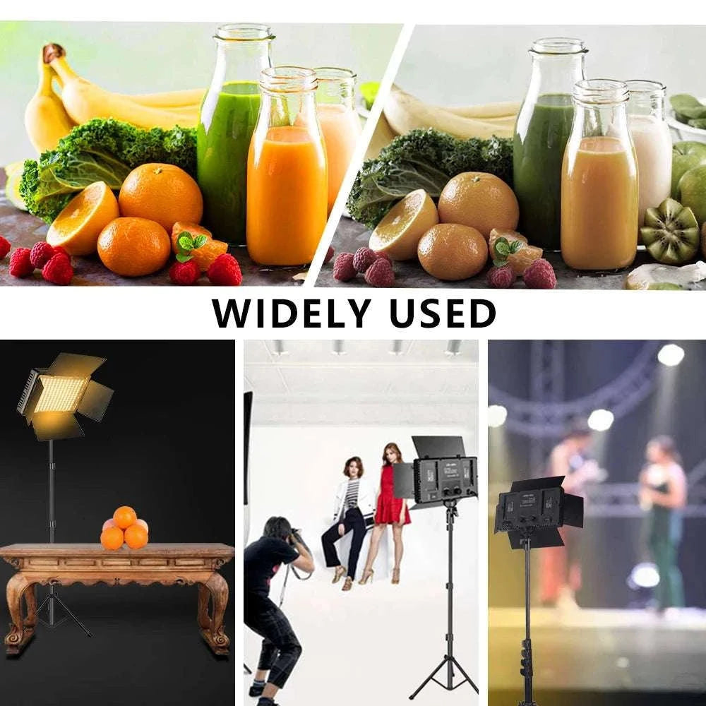 U800+ LED Video Light Bi-Color 2500K-8500K with Tripod Remote-NA-U600-LBC