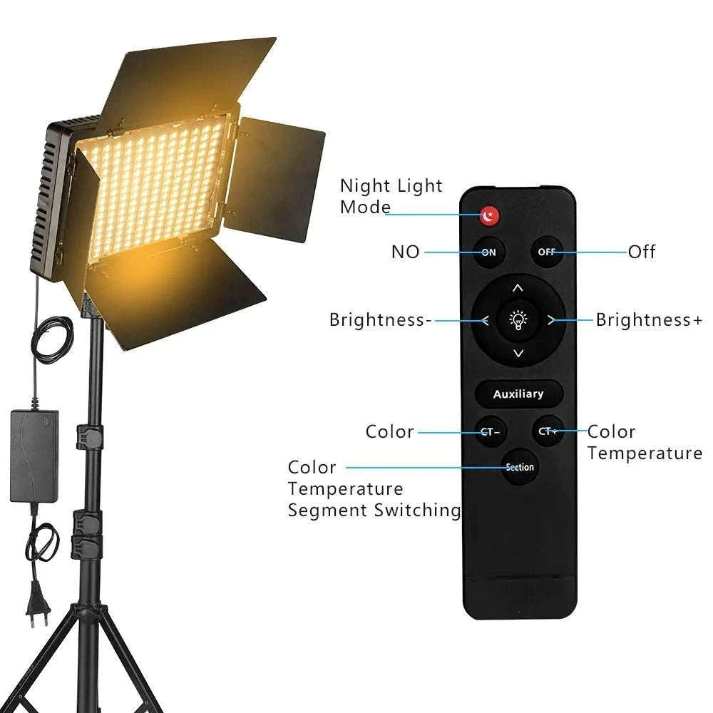 U800+ LED Video Light Bi-Color 2500K-8500K with Tripod Remote-NA-U600-LBC