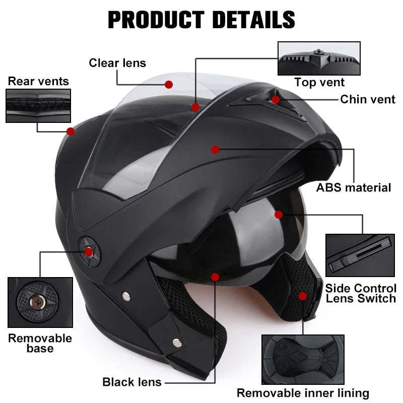 Uchoose Modular Motorcycle Helmet-5 / XL