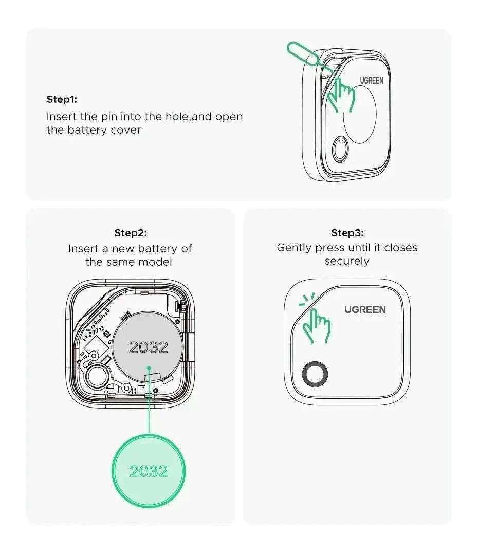 UGREEN Smart Tag Bluetooth Tracker for Apple Find My-4-Pack 4 Colors / CHINA