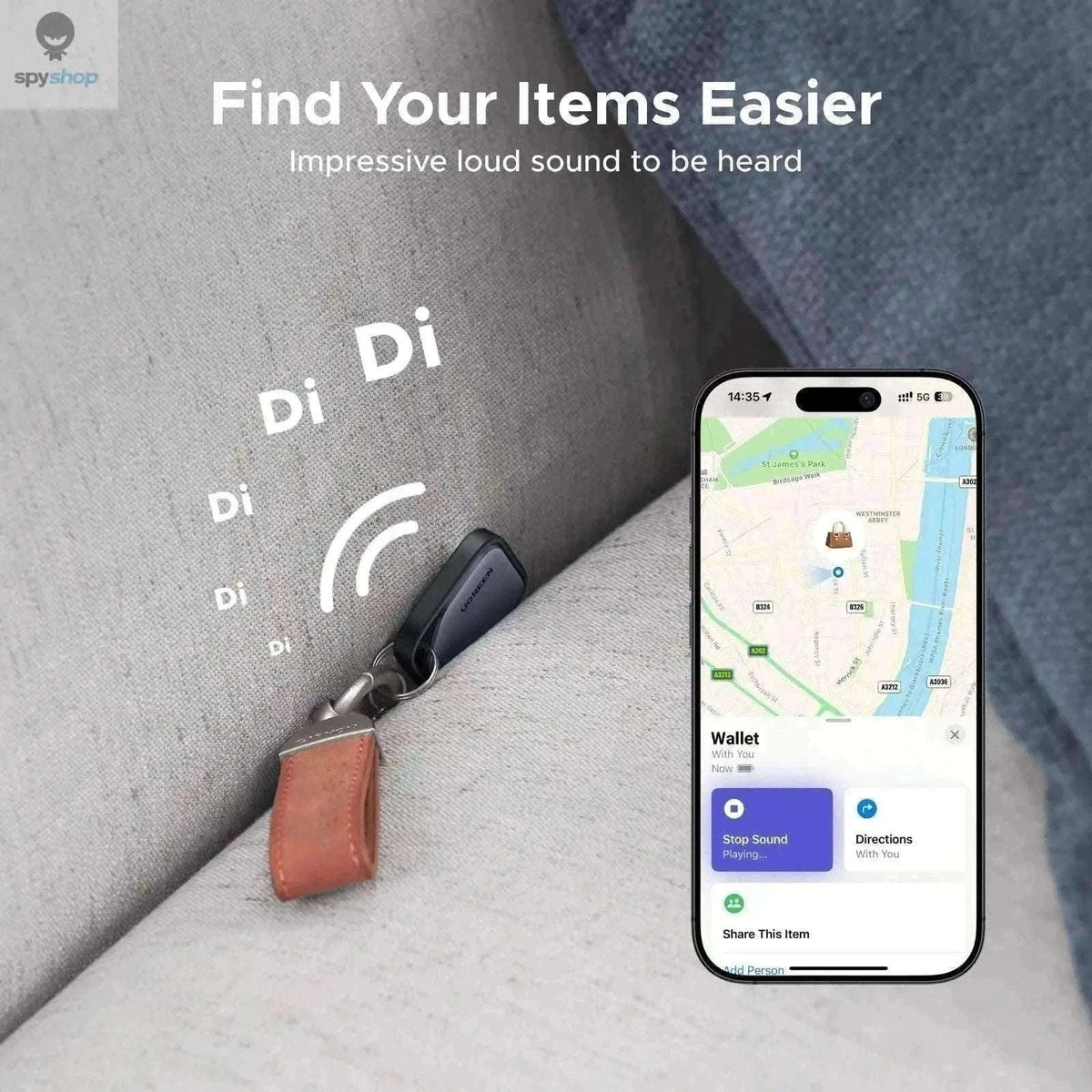 UGREEN Smart Tag Bluetooth Tracker for Apple Find My-4-Pack 4 Colors / CHINA