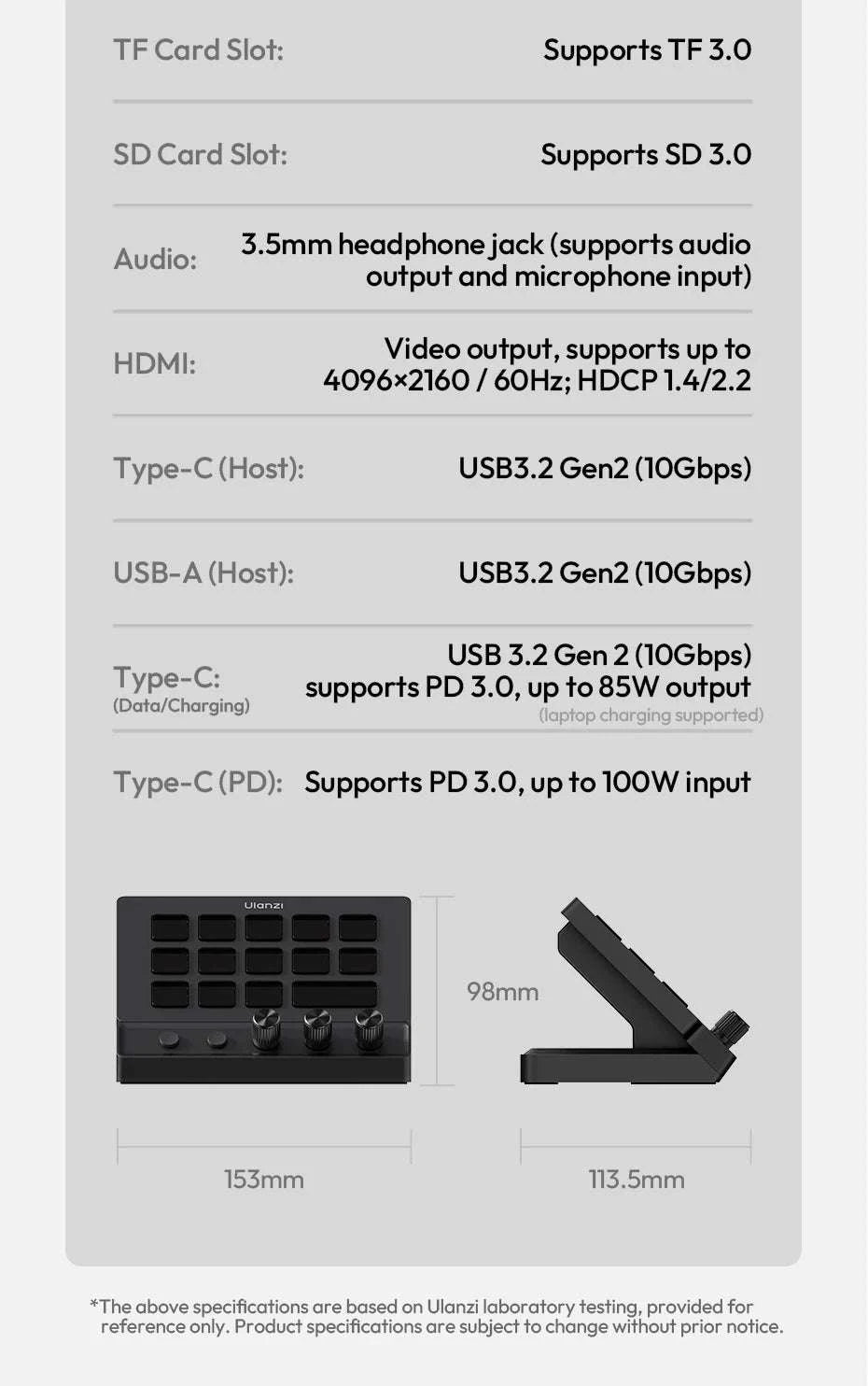 Ulanzi D200X Desktop Control Hub for Creative Workflow Setup-D200X D100H Set / China Mainland