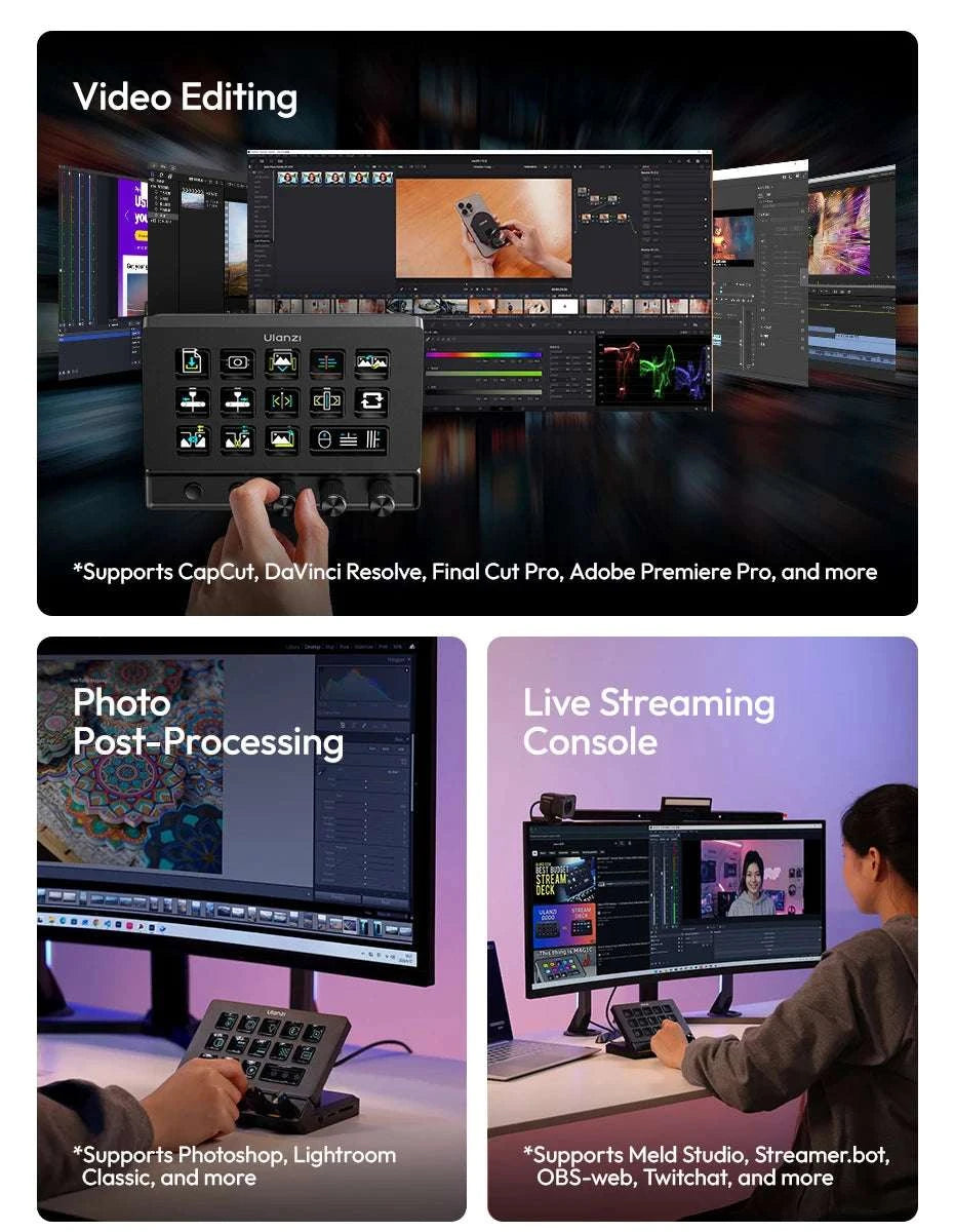 Ulanzi D200X Desktop Control Hub for Creative Workflow Setup-D200X D100H Set / China Mainland