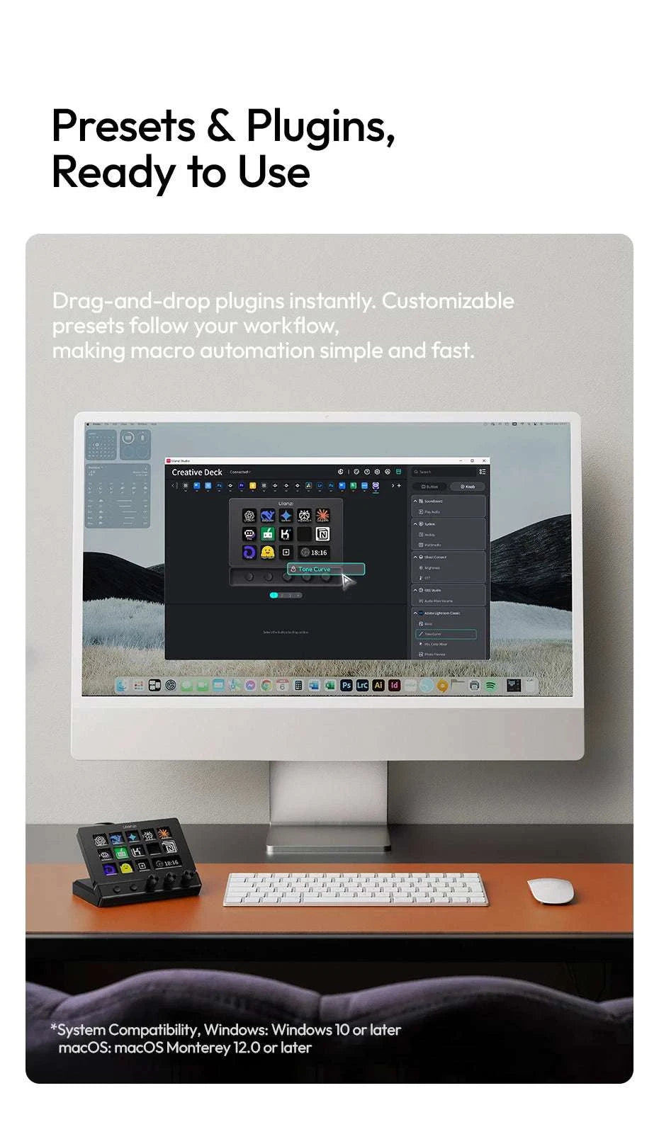Ulanzi D200X Desktop Control Hub for Creative Workflow Setup-D200X D100H Set / China Mainland