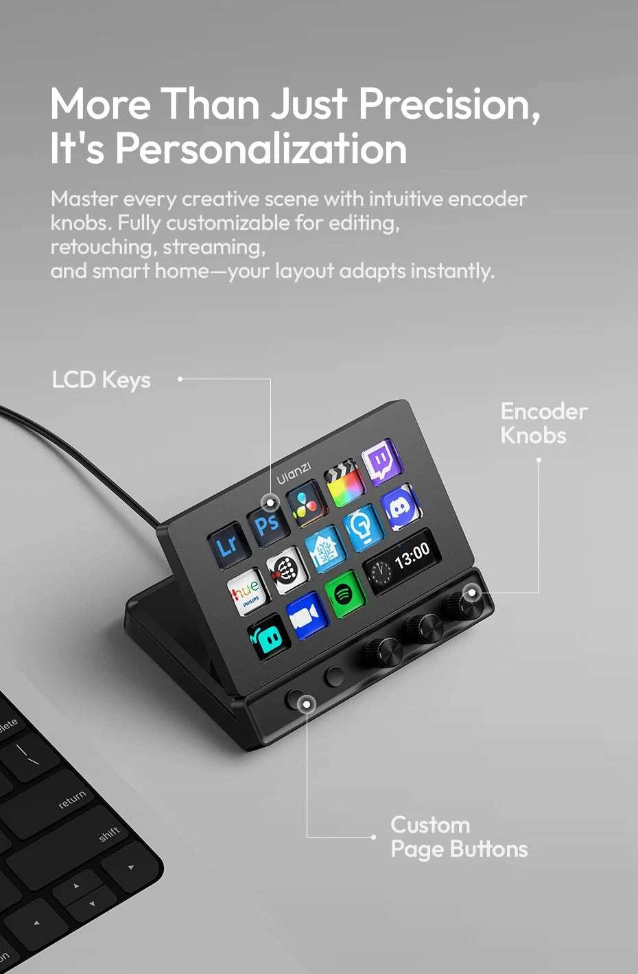 Ulanzi D200X Desktop Control Hub for Creative Workflow Setup-D200X D100H Set / China Mainland