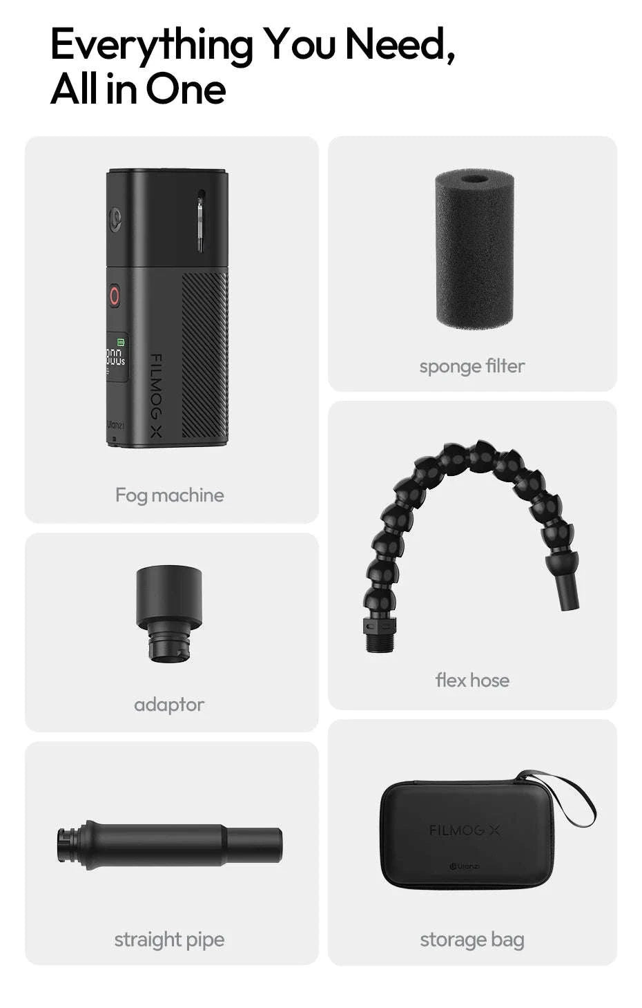 Ulanzi FM02 30W Portable Smoke Machine for Photo & Video Effects-black / China Mainland