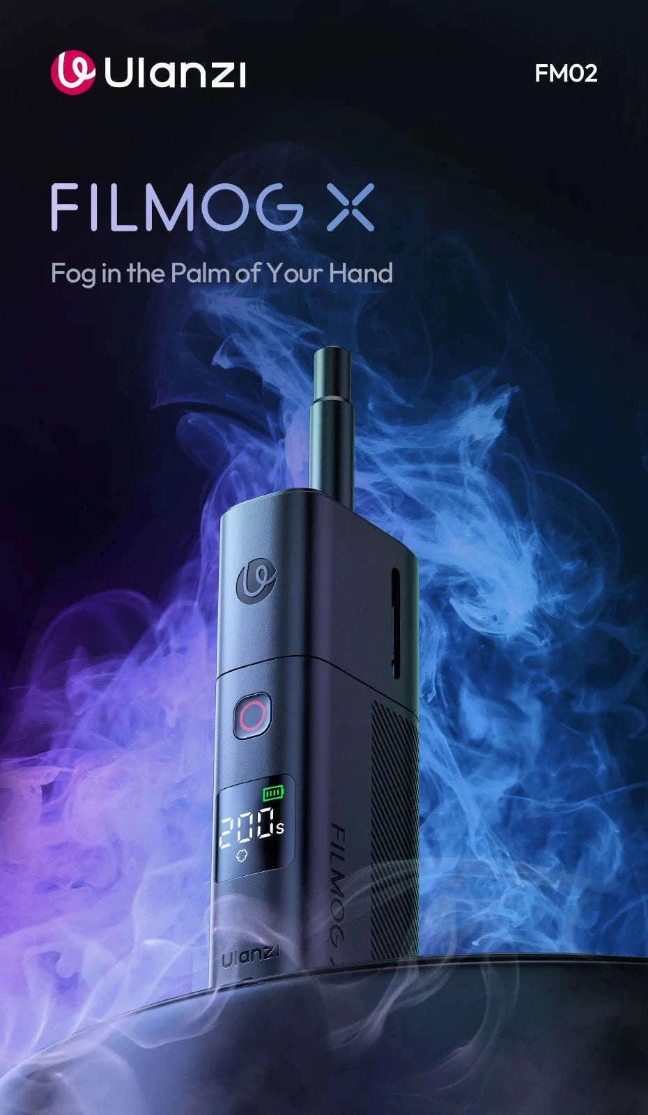Ulanzi FM02 30W Portable Smoke Machine for Photo & Video Effects-black / China Mainland