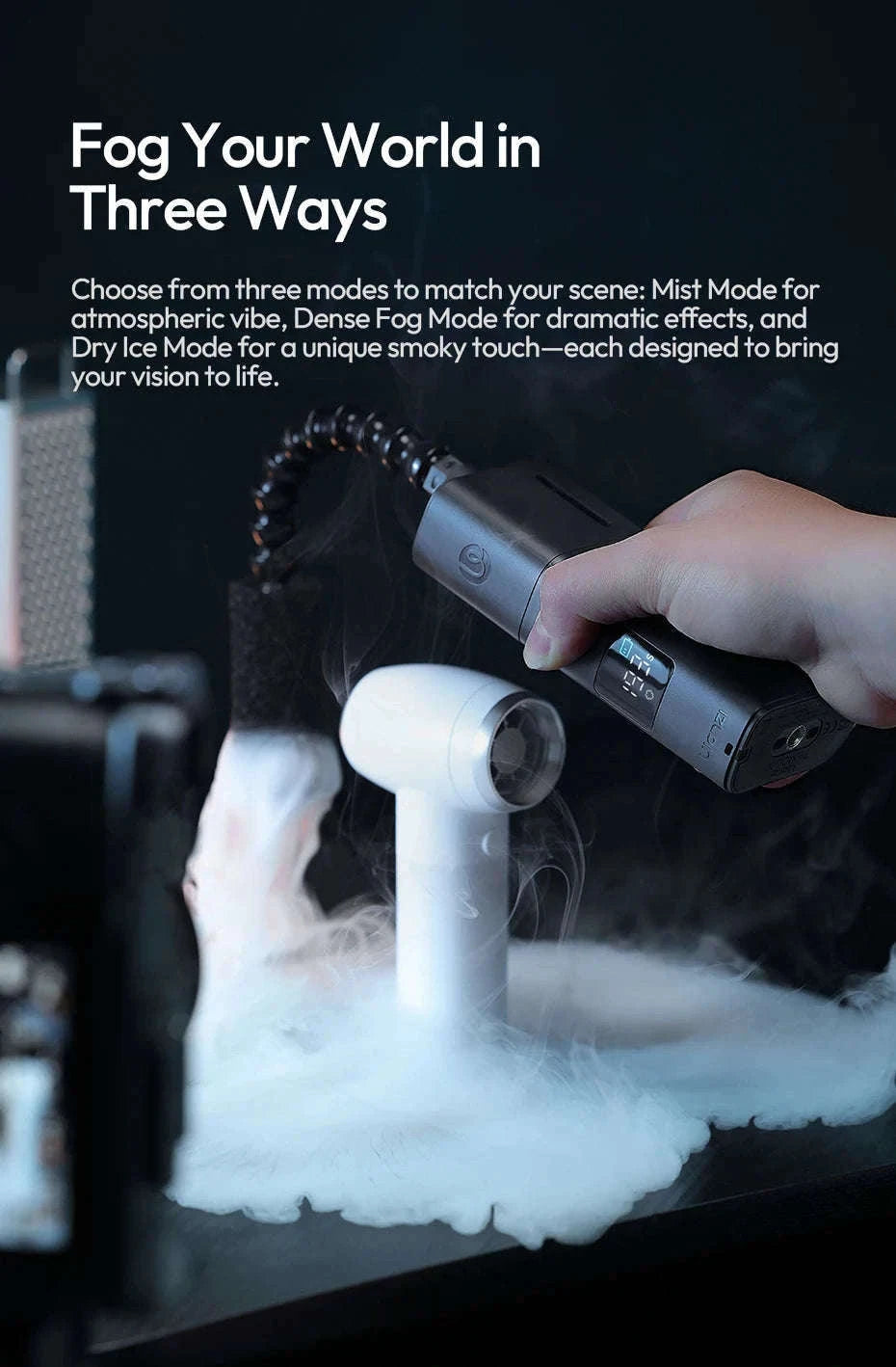 Ulanzi FM02 30W Portable Smoke Machine for Photo & Video Effects-black / China Mainland