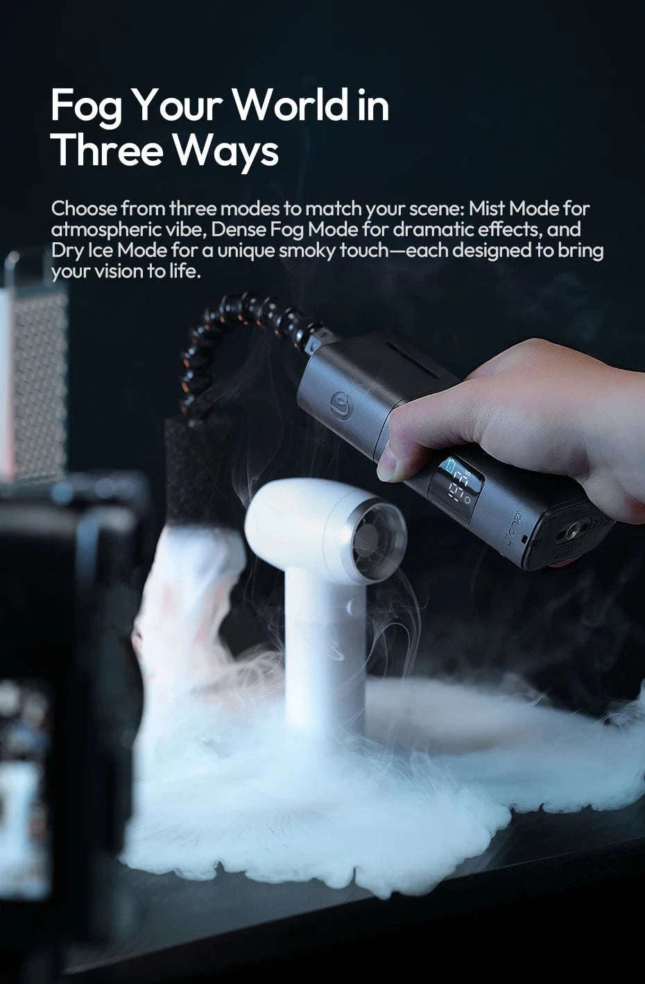 Ulanzi FM02 30W Portable Smoke Machine for Photo & Video Effects-black / China Mainland