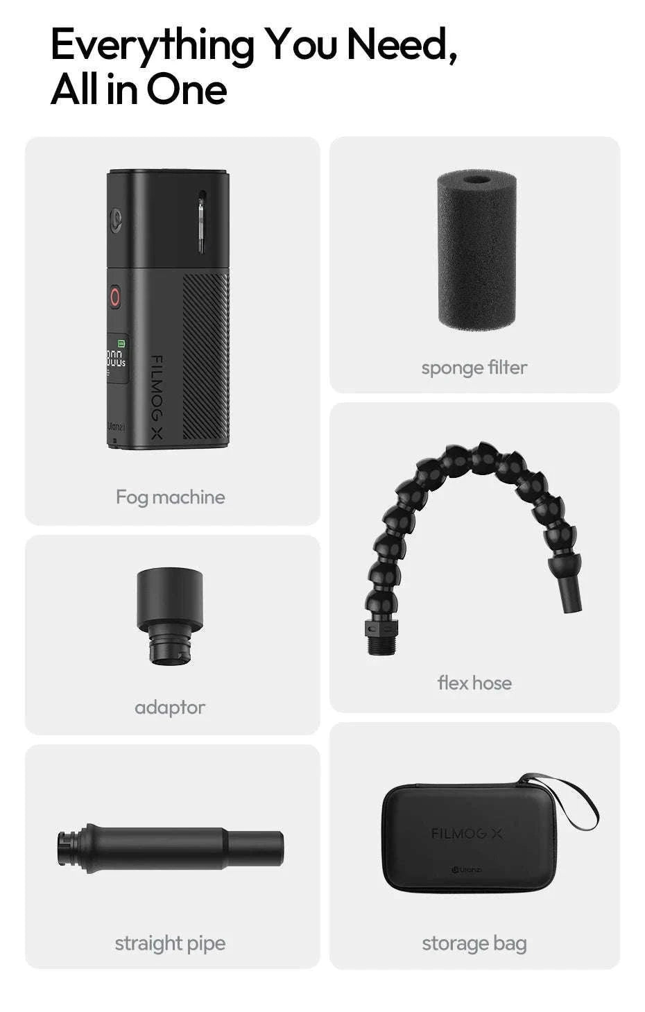 Ulanzi FM02 30W Portable Smoke Machine for Photo & Video Effects-black / China Mainland