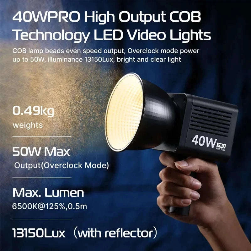 Ulanzi L023 40W Pro Portable LED Video Light-Without charger / brazil