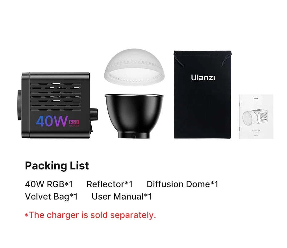 Ulanzi L024 40W RGB Video Light with Mini Bowens Mount-only Light / spain