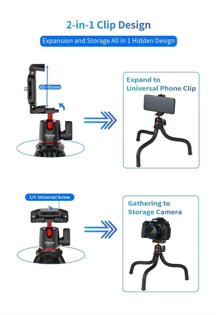 Ulanzi MT-11 Flexible Tripod for Phones and Cameras-MT-11 BT Kit / brazil