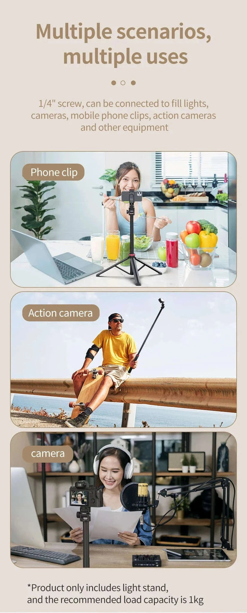 Ulanzi MT-79 Extendable Tripod for Cameras and Smartphones-MT-79 / China Mainland