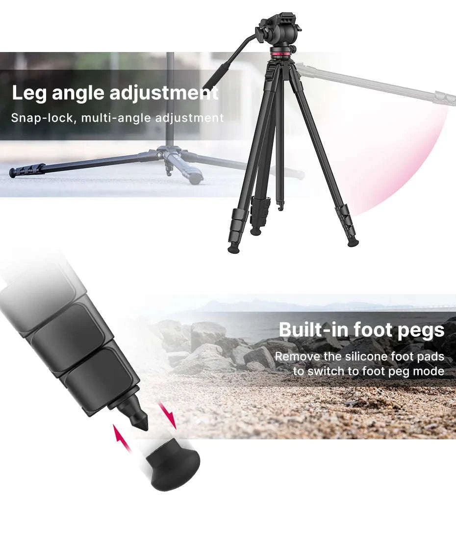 Ulanzi OMBRA 1.6M Video Travel Tripod with Fluid Pan Head-XIANG / Poland