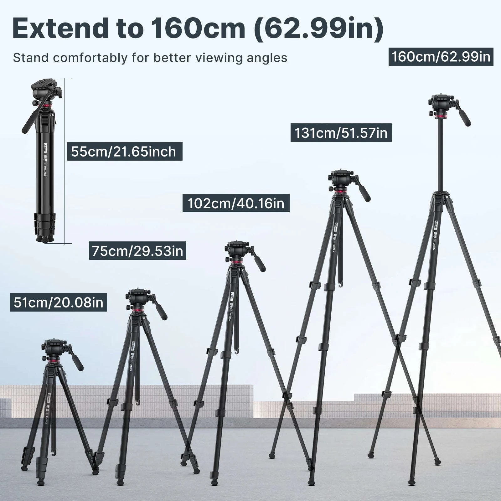 Ulanzi OMBRA 1.6M Video Travel Tripod with Fluid Pan Head-XIANG / Poland