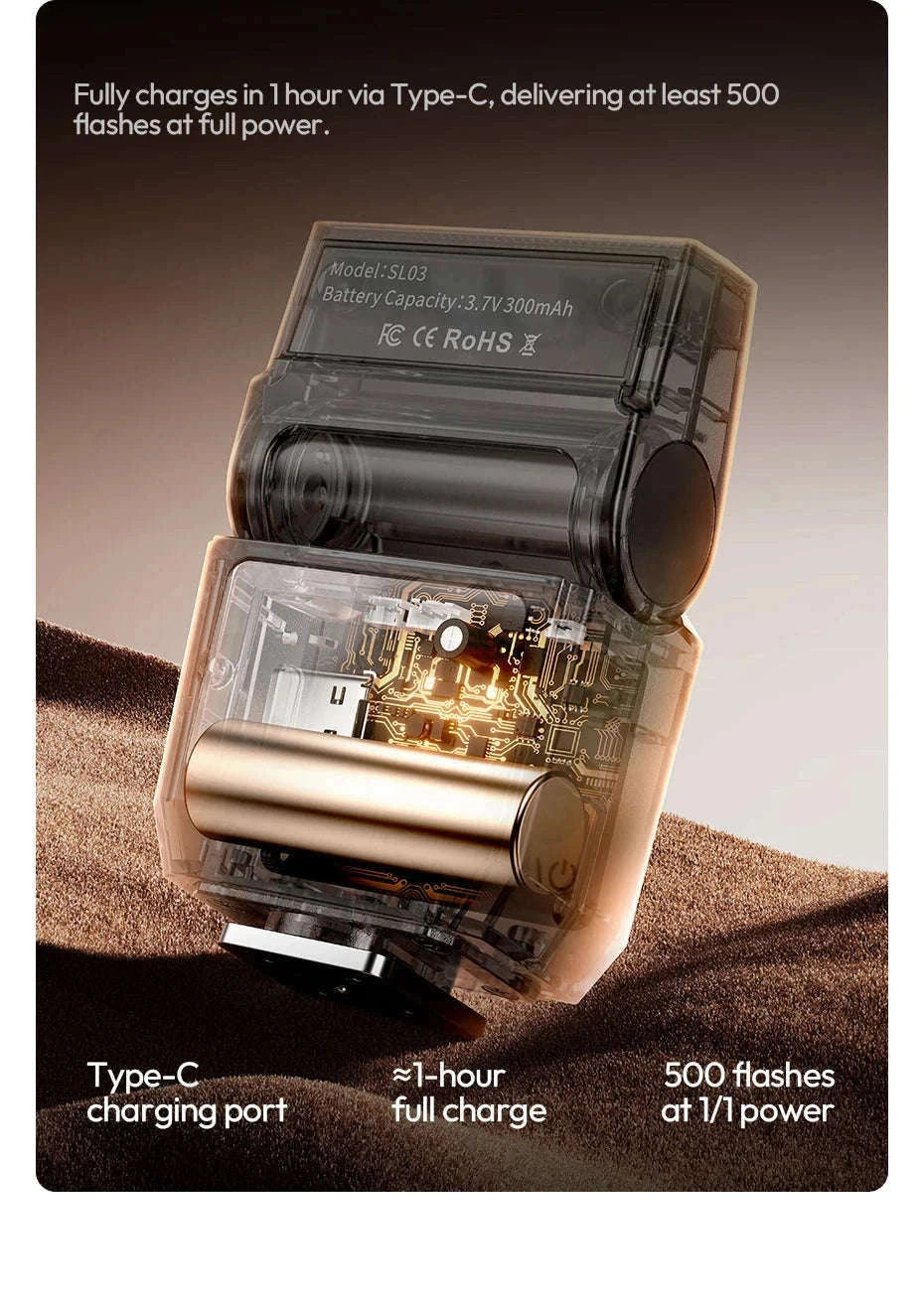 Ulanzi SL03 Spark Lite Camera Flash for Bright, Clear Shots-White SL03 / China Mainland