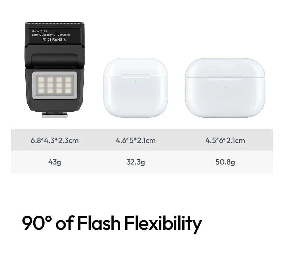 Ulanzi SL03 Spark Lite Camera Flash for Bright, Clear Shots-White SL03 / China Mainland