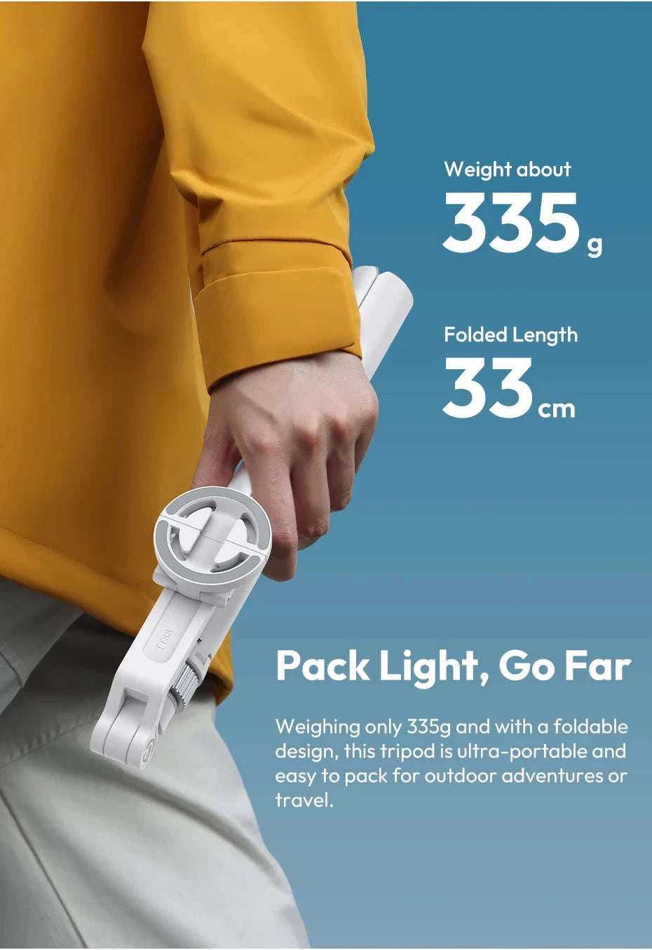 Ulanzi TT88 Overhead Selfie Stick Tripod for Vlogging-White TT88 / CHINA