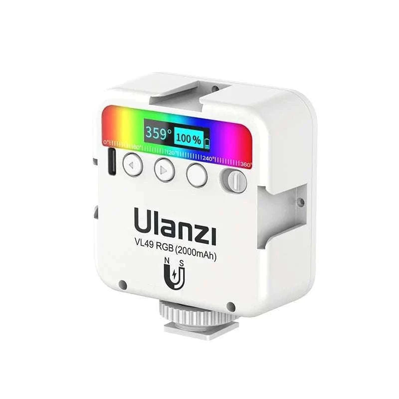 Ulanzi VL49 RGB LED Video Light with Adjustable Color & 2000mAh Battery-2PCS VL49 / spain