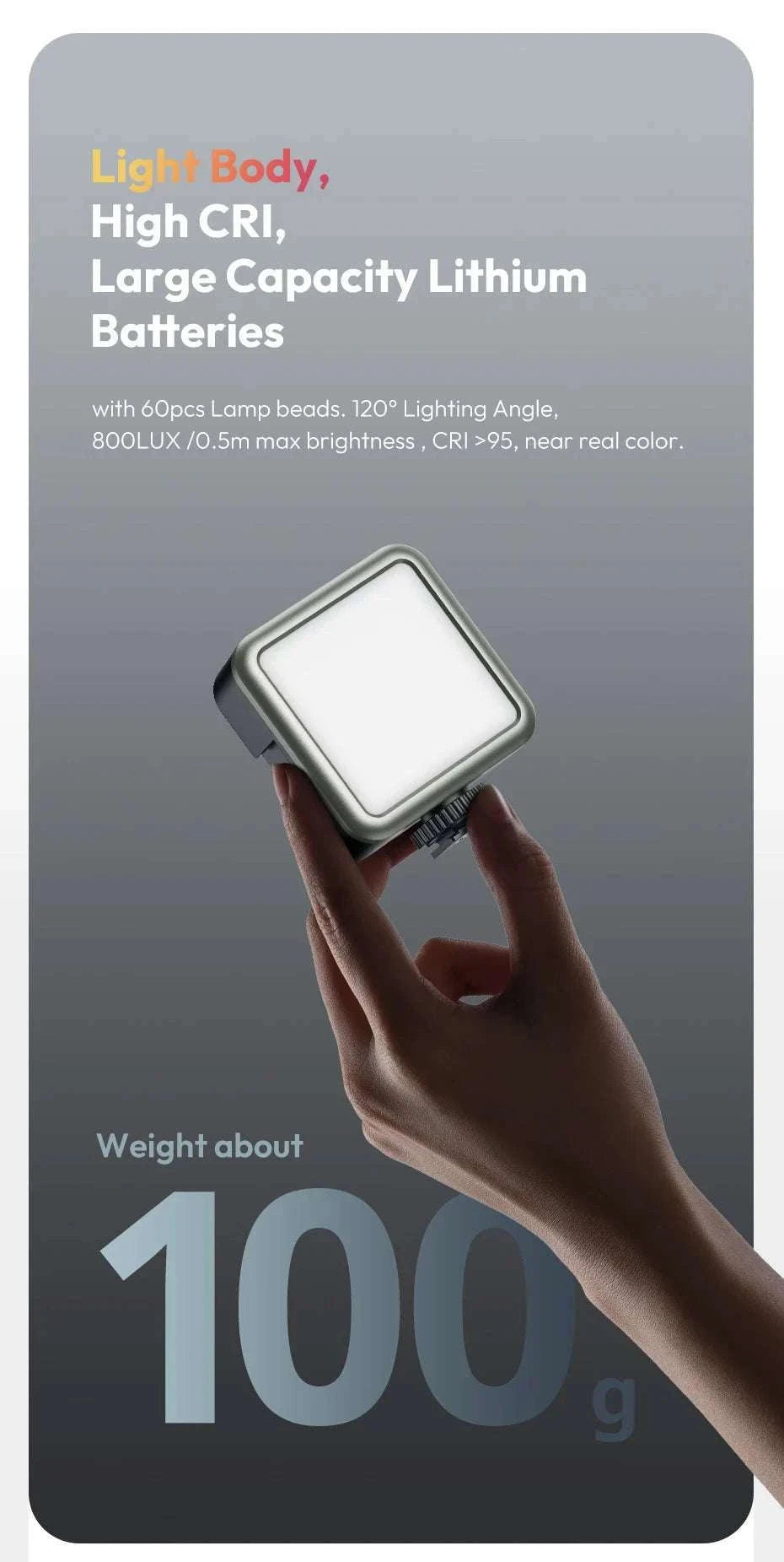 Ulanzi VL49 RGB LED Video Light with Adjustable Color & 2000mAh Battery-2PCS VL49 / spain