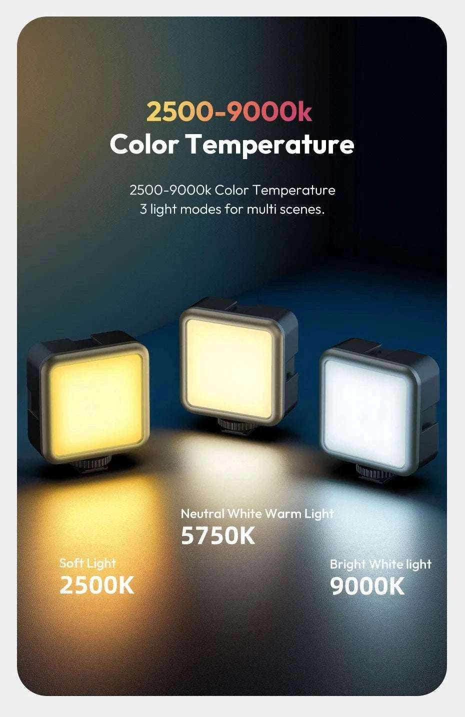 Ulanzi VL49 RGB LED Video Light with Adjustable Color & 2000mAh Battery-2PCS VL49 / spain