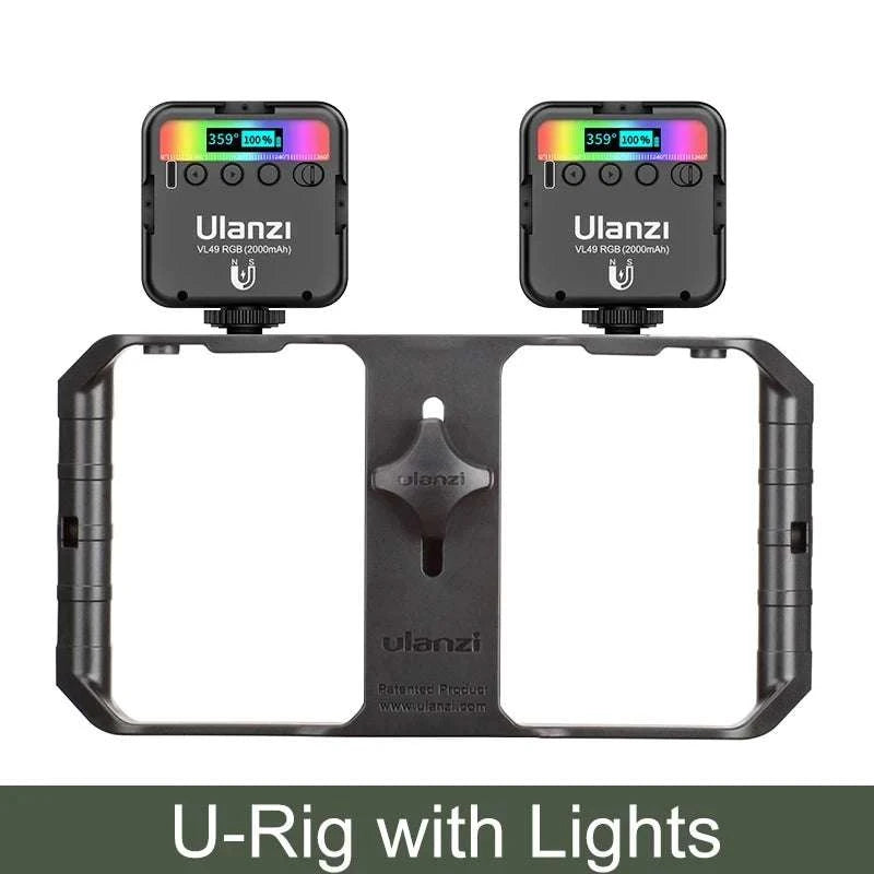 Ulanzi VL49 RGB LED Video Light with Adjustable Color & 2000mAh Battery-2PCS VL49 / spain
