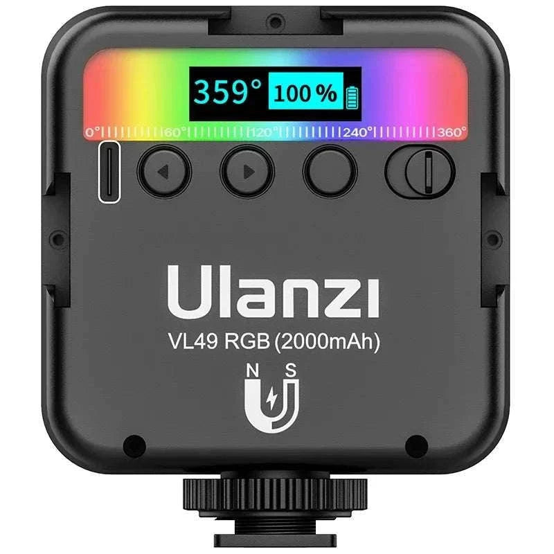 Ulanzi VL49 RGB LED Video Light with Adjustable Color & 2000mAh Battery-2PCS VL49 / spain