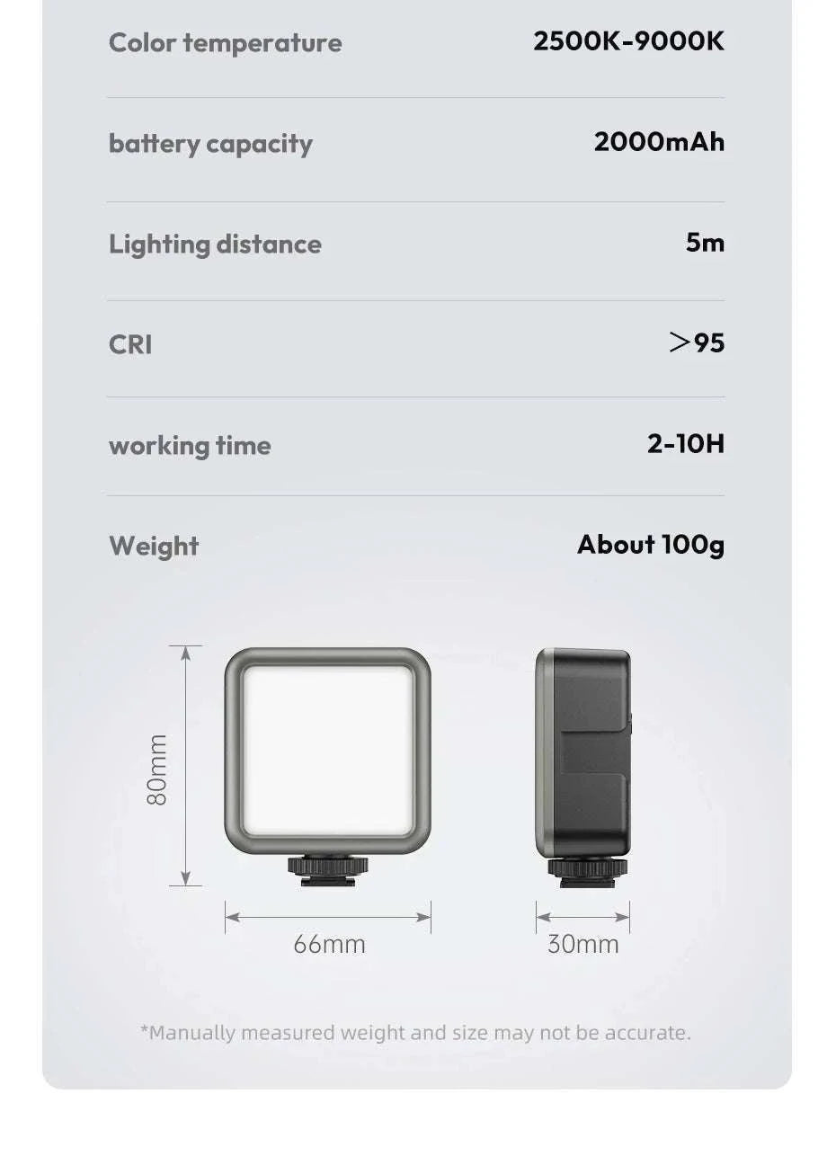 Ulanzi VL49 RGB LED Video Light with Adjustable Color & 2000mAh Battery-2PCS VL49 / spain