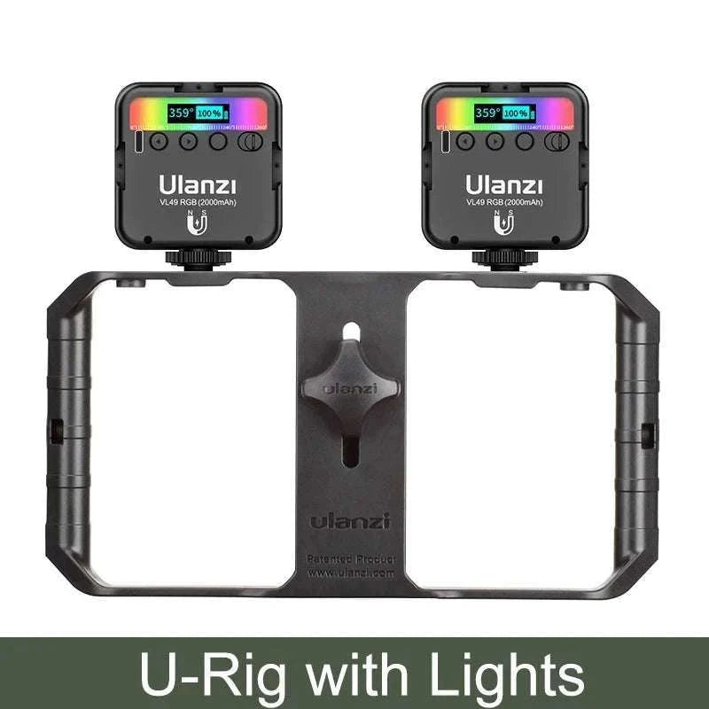 Ulanzi VL49 RGB LED Video Light with Adjustable Color & 2000mAh Battery-2PCS VL49 / spain