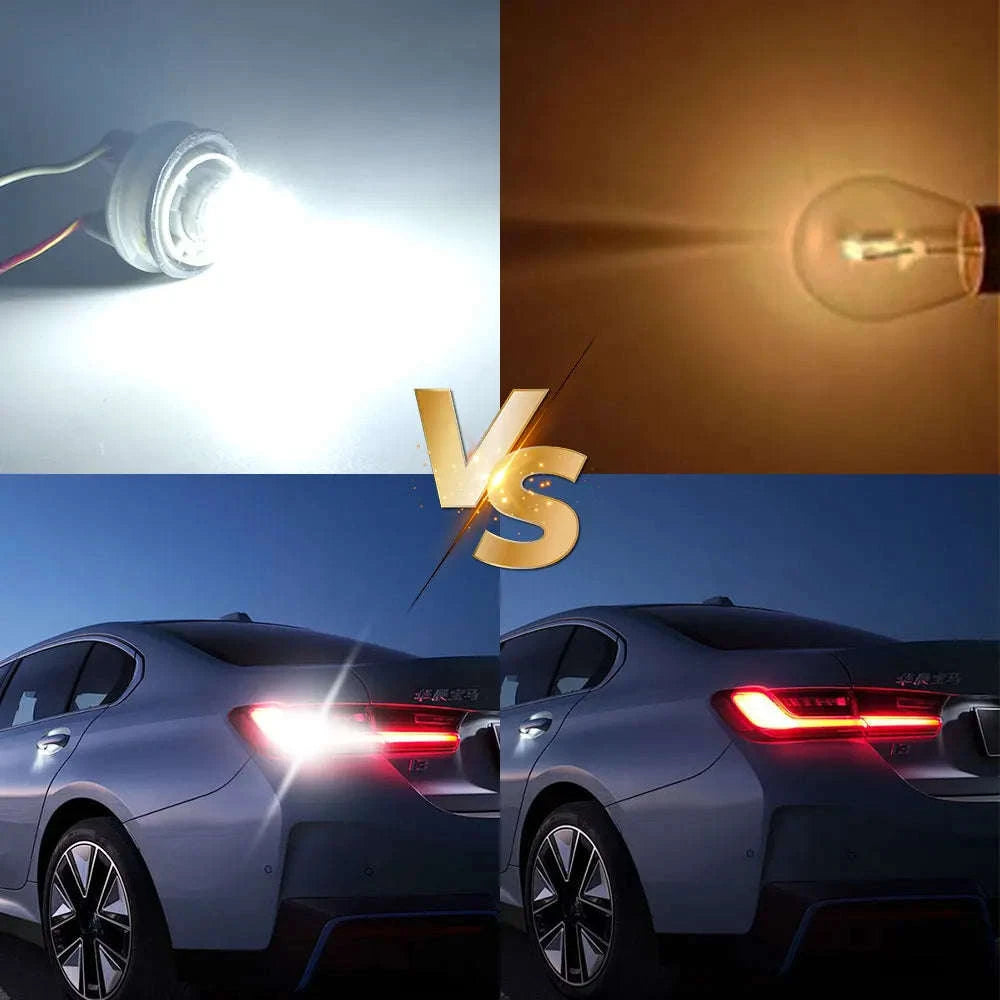 Ultra Bright LED Car Bulbs 12V BA15S 1156 White-10PCS BA15S P21W / 6000K