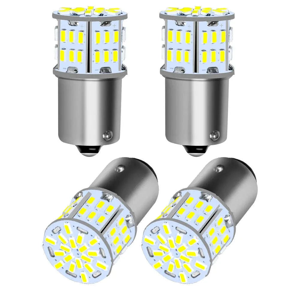 Ultra Bright LED Car Bulbs 12V BA15S 1156 White-10PCS BA15S P21W / 6000K