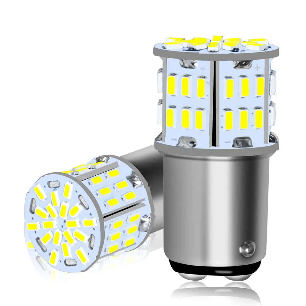 Ultra Bright LED Car Bulbs 12V BA15S 1156 White-10PCS BA15S P21W / 6000K
