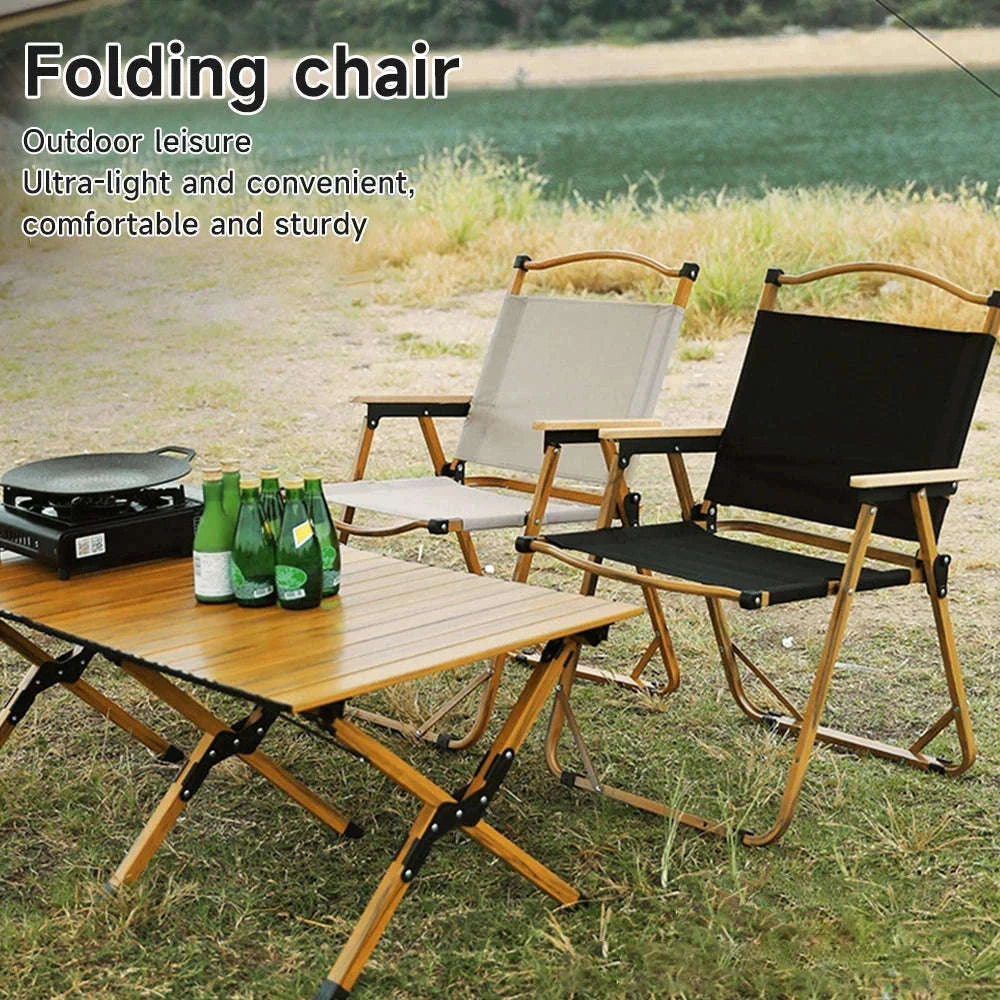 Ultra-Light Folding Camping Chair with Backrest for Travel & Outdoors-Khaki / france