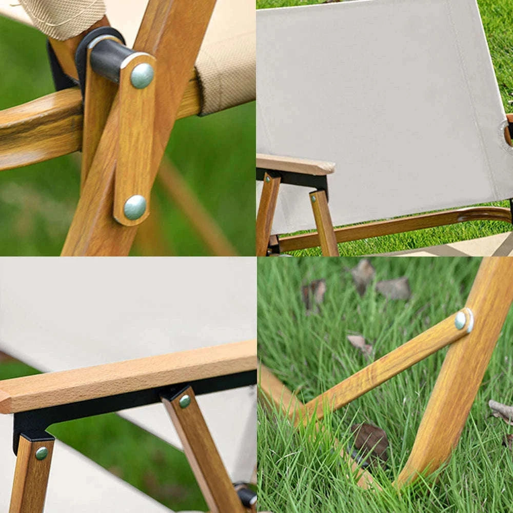 Ultra-Light Folding Camping Chair with Backrest for Travel & Outdoors-Khaki / france