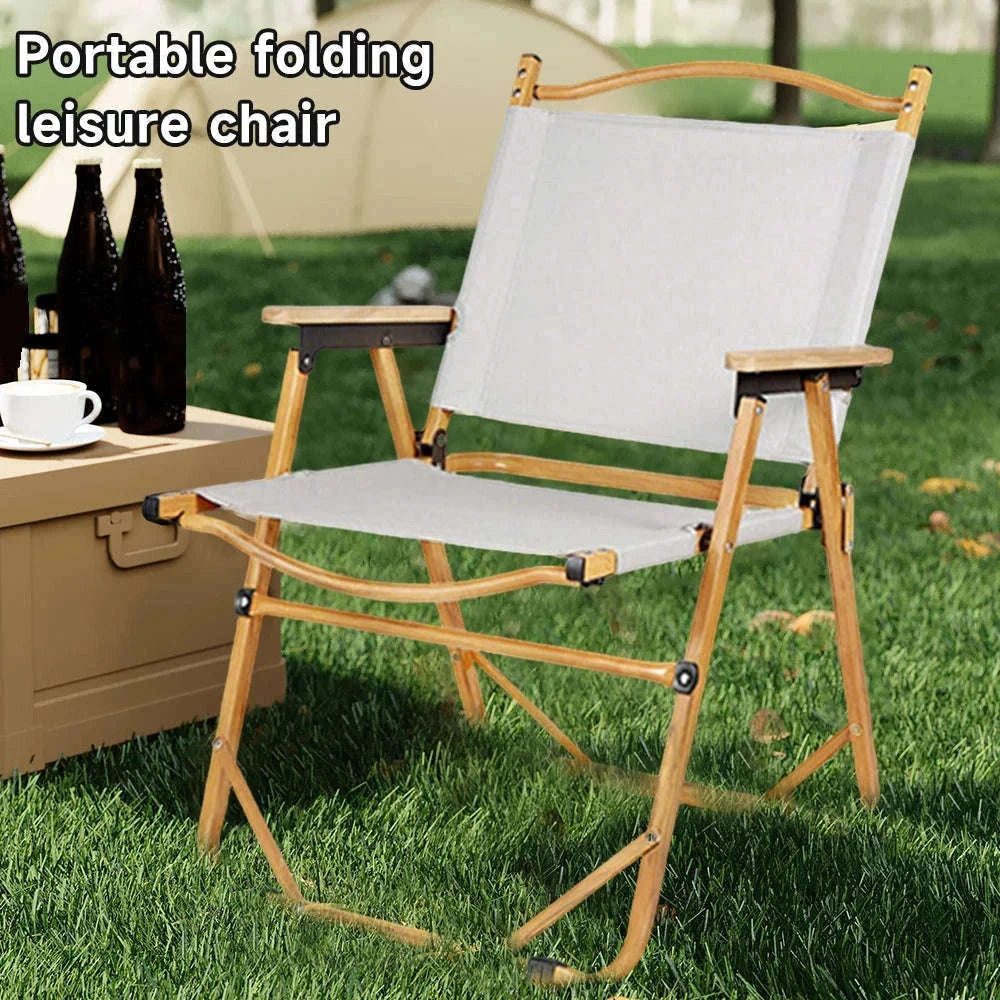 Ultra-Light Folding Camping Chair with Backrest for Travel & Outdoors-Khaki / france