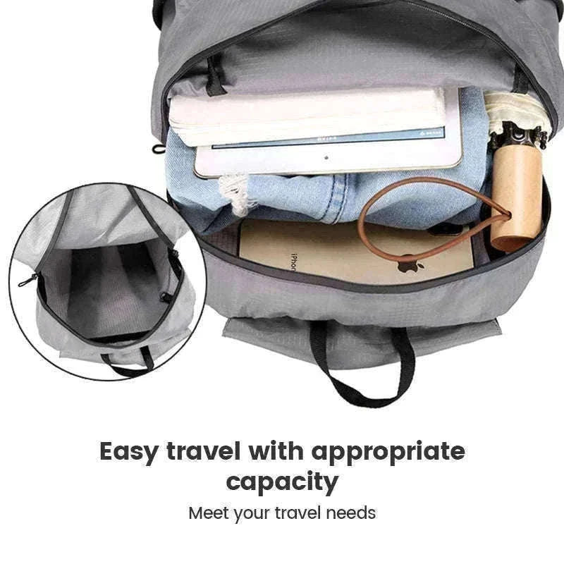 Ultra Lightweight Foldable Hiking Backpack 20L Water Resistant Bag-Gray