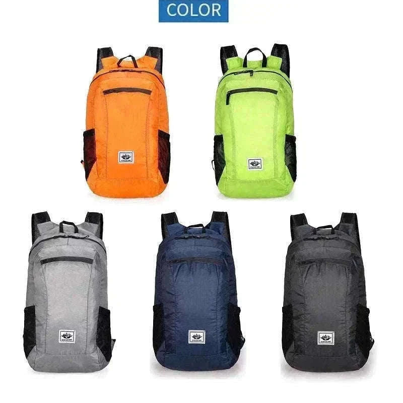 Ultra Lightweight Foldable Hiking Backpack 20L Water Resistant Bag-Gray