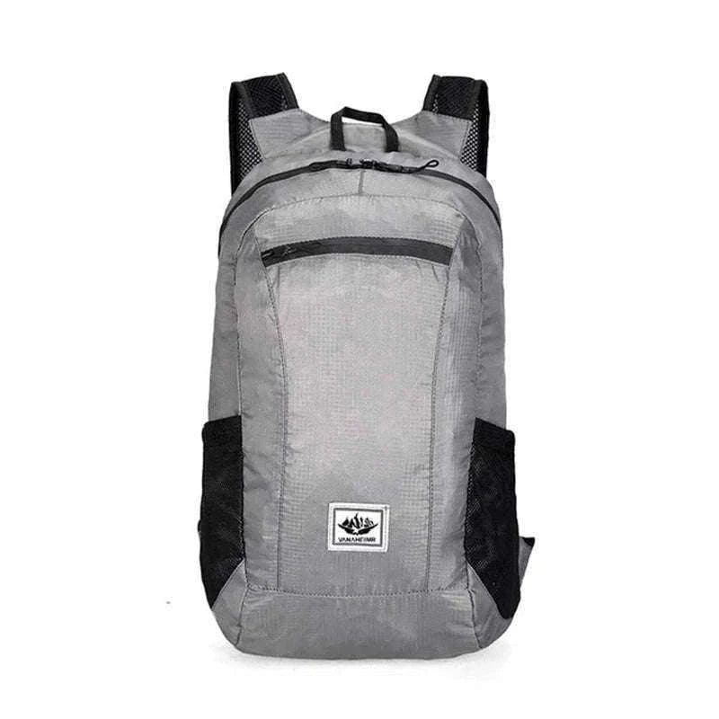 Ultra Lightweight Foldable Hiking Backpack 20L Water Resistant Bag-Gray