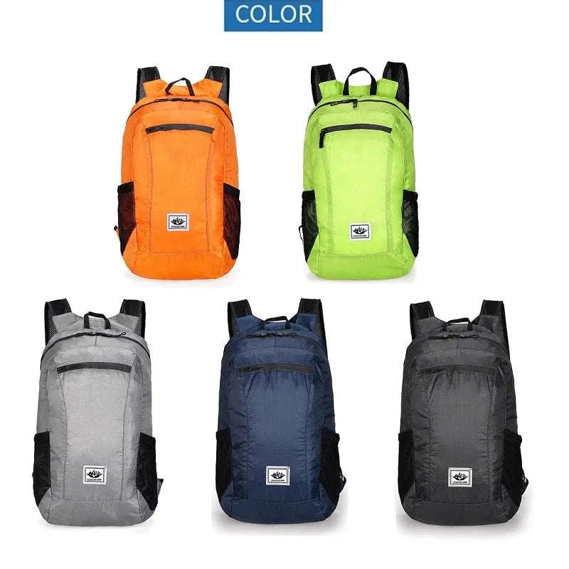 Ultra Lightweight Foldable Hiking Backpack 20L Water Resistant Bag-Green