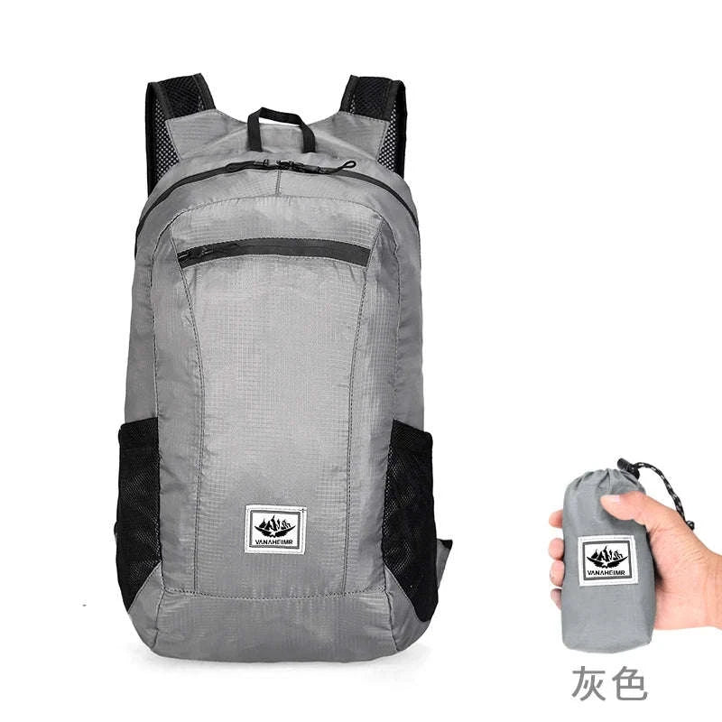 Ultra Lightweight Foldable Hiking Backpack 20L Water Resistant Bag-Green