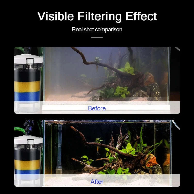 Ultra-Quiet Transparent Aquarium Filter Bucket-EW602B(With Pump) / 220V 50Hz