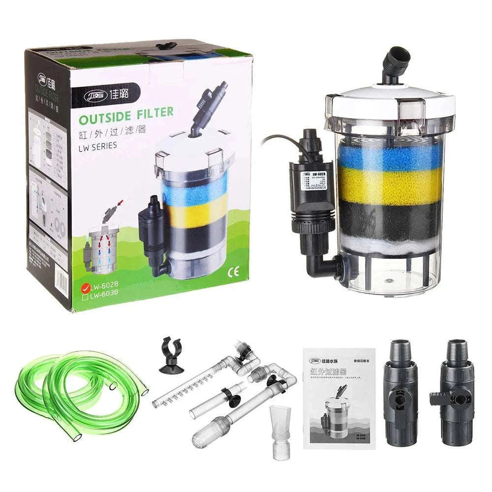 Ultra-Quiet Transparent Aquarium Filter Bucket-EW602B(With Pump) / 220V 50Hz