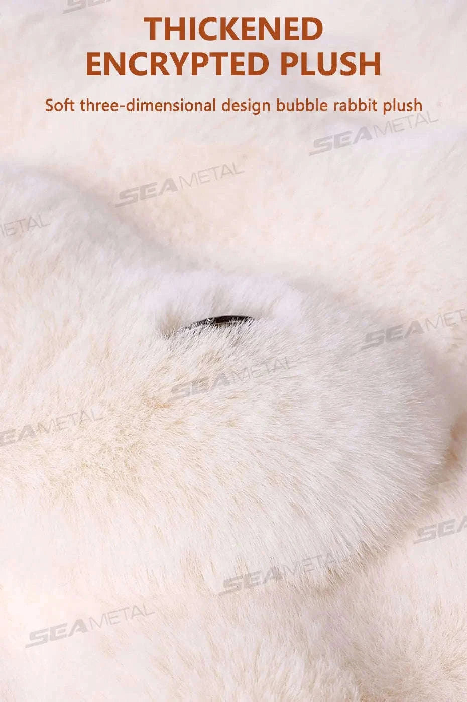 Ultra-Soft Thickened Plush Car Seat Cover-Beige front x1