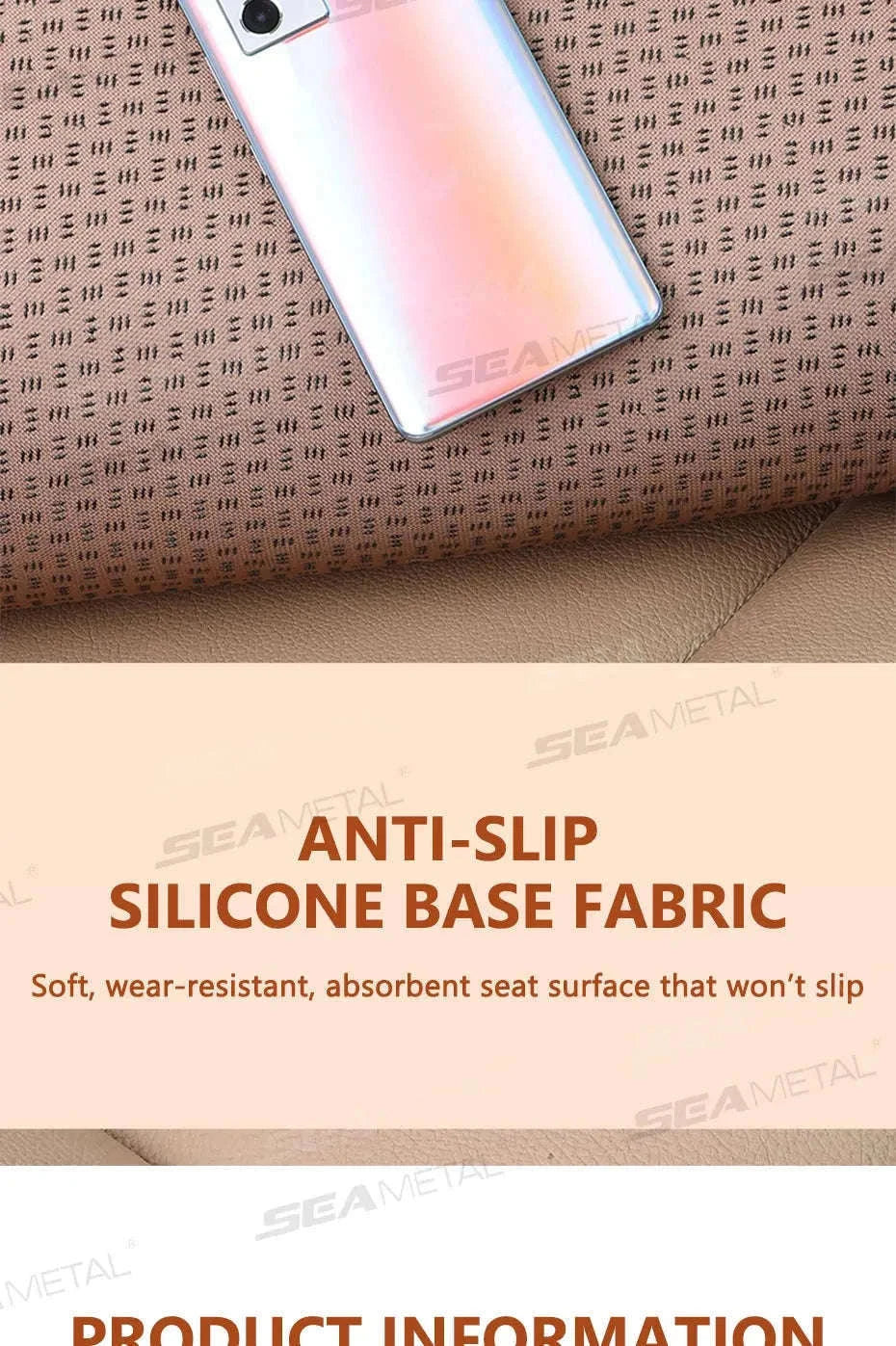 Ultra-Soft Thickened Plush Car Seat Cover-Beige front x1
